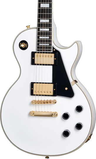 Epiphone Les Paul Custom Ηλεκτρική Κιθάρα Single Cut Λευκή με Θήκη