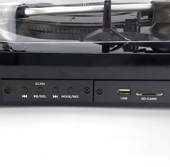 Aiwa Vintage GBTUR-120BKMKII GBTUR-120BKMKII Turntables with Preamp and Built-in Speakers Black
