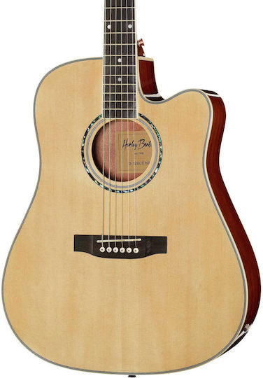 Harley Benton Semi-Acoustic Guitar D120CE - Standard Bundle Cutaway Natural