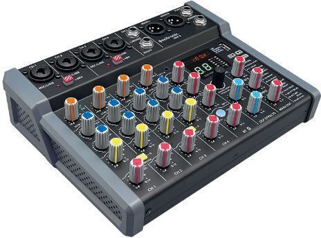 Citronic CMA-8 Selbstverstärkend Analog Mischpult 8 Kanäle mit Phantom Power & 2 XLR-Eingänge & Bluetooth