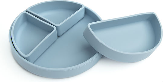 Smyk Baby Food Plate Made of Silicone Blue