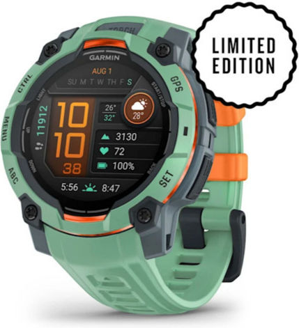 Garmin Instinct 3 AMOLED Aluminium 45mm Waterproof Smartwatch with Heart Rate Monitor (Neo Tropic with Neo Tropic Band)