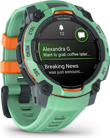 Garmin Instinct 3 AMOLED Aluminium 45mm Waterproof Smartwatch with Heart Rate Monitor (Neo Tropic with Neo Tropic Band)