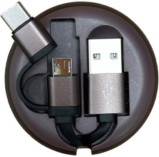 Richmond & Finch Редовна USB 2.0 Кабел USB-C мъжки - USB-A мъжки Черен 0.9м (CWTYPE-207)