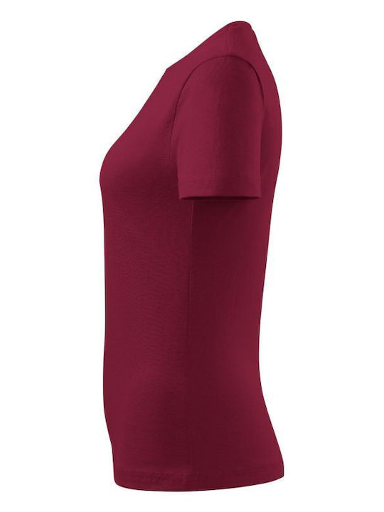 Malfini Basic Γυναικείο Διαφημιστικό T-shirt Κοντομάνικο Garnet