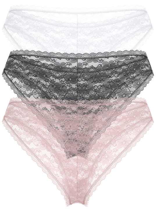 Women's Brazil 3Pack with Lace Light Pink