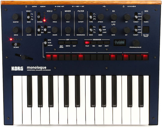 Korg Monologue Case Set Analog Synthesizer with 25 Keys Blue