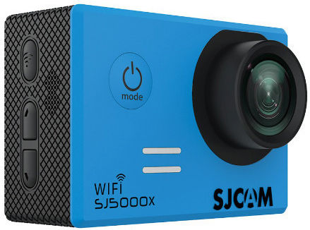 SJCAM SJ5000X 32ГБ Екшън камера 4K Ultra HD Водоустойчива (с Калъф) с Екран 2" и Wi-Fi Син