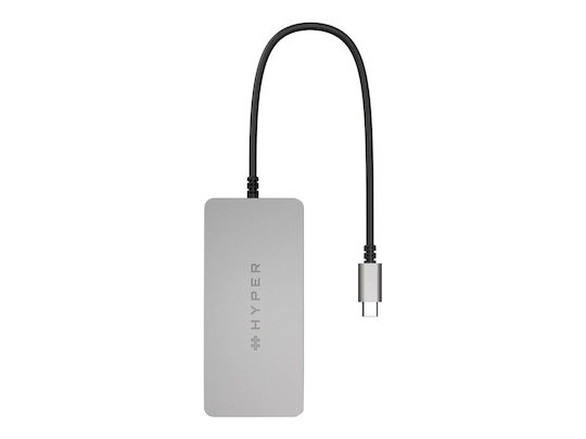 Targus HyperDrive USB-C Stație de andocare cu HDMI 4K Ethernet și conexiune 2 monitoare Gri
