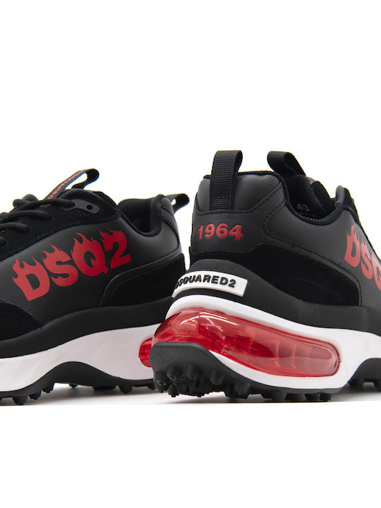 Adidași Chunky Pentru Bărbați Roșii-Negri Bubble