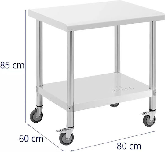 Royal Catering The translation of the Liquid template into German while preserving the initial syntax and HTML tags is as follows: Edelstahl-Werkbank B60xT80xH85cm