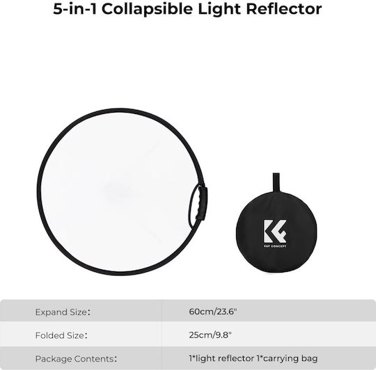 K&F Concept KF18.0004 Foldable Photography Reflector 60cm