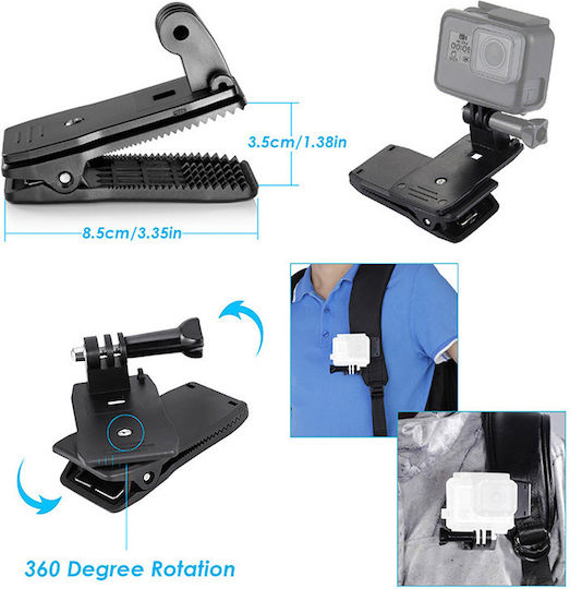 Комплект от 65 аксесоара Echopolis за екшън камери Dji Eken Gopro Insta360 Sjcam Fusion Hero 10 Hero 11 Hero 11 Mini Hero 12 Hero 2018 Hero 3 Hero 3+ Hero 4 Hero 4 Session Hero 5 Hero 5 Session Hero 6 Hero 7 Hero 8 Hero