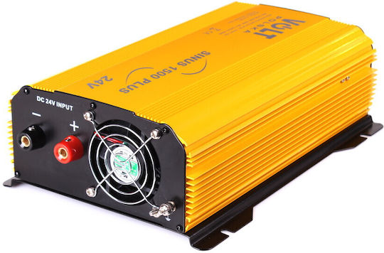 Volt Polska Sinus Inverter Αυτοκινήτου 1000W για Μετατροπή 24V DC σε 230V AC
