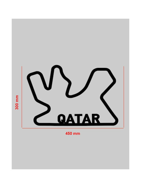 Acrylic Wall Decor F1 Qatar Track 45 X 30 Cm Black