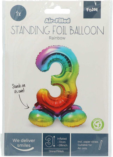 Luftballon Folie Jumbo Zahl Basis 72cm