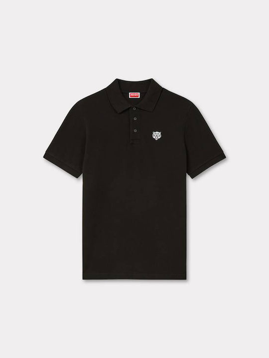 Happy Tiger Polo T-shirt Black