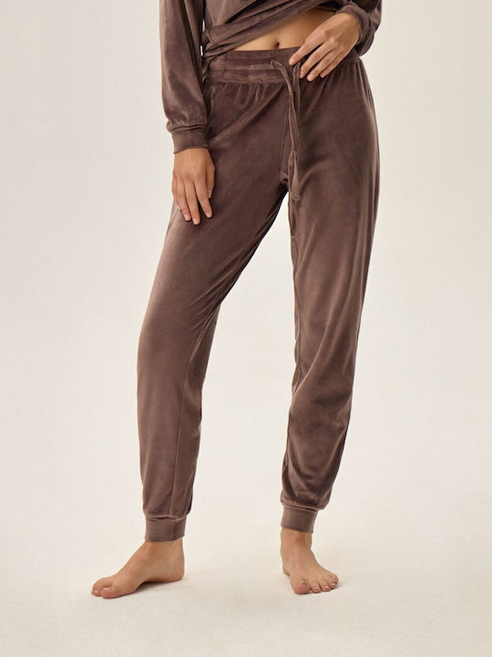 Henderson Winter Damen Pyjama-Set Brown Fain 41892-84x
