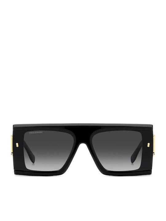 Dsquared2 Unisex Sunglasses with Black Plastic Frame and Black Lens D2 0169/S 807/9O