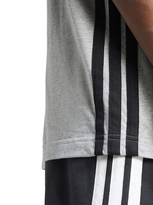 Essentials 3-stripes T-shirt Γκρι