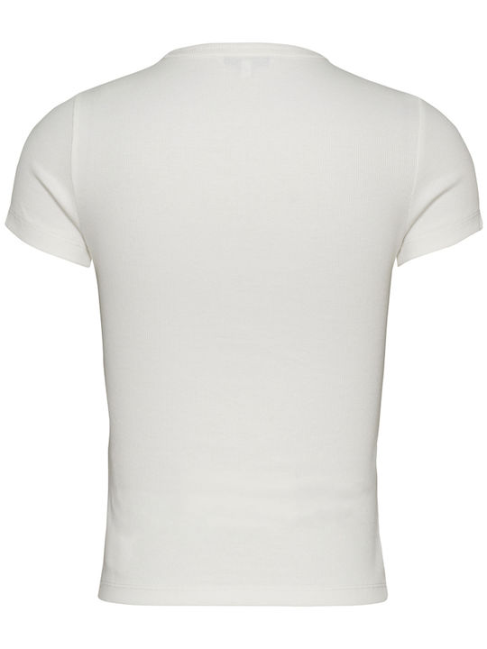 Tommy Hilfiger Badge T-Shirt White DW0DW17881-YBL