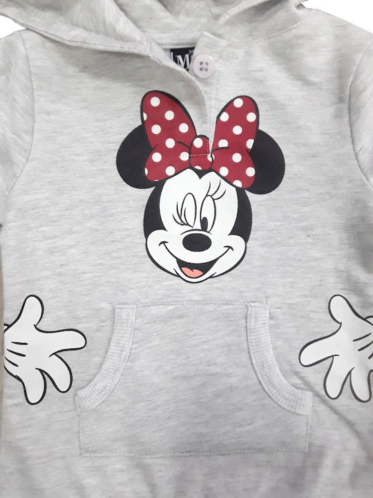 Disney Kids Sweatshirt with Hood and Pockets Grey Minnie