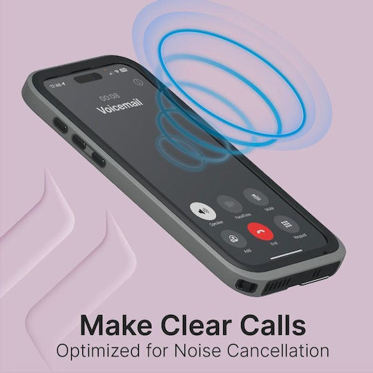 Catalyst Total Protection Back Cover Πλαστικό / Σιλικόνης 2mm με Λουράκι Αδιάβροχο Μαύρο (iPhone 16 Pro)