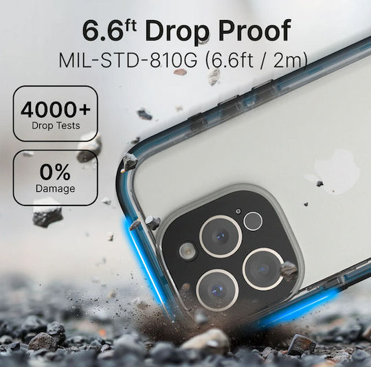 Catalyst Total Protection Back Cover Πλαστικό / Σιλικόνης 2mm με Λουράκι Αδιάβροχο Μαύρο (iPhone 16 Pro)
