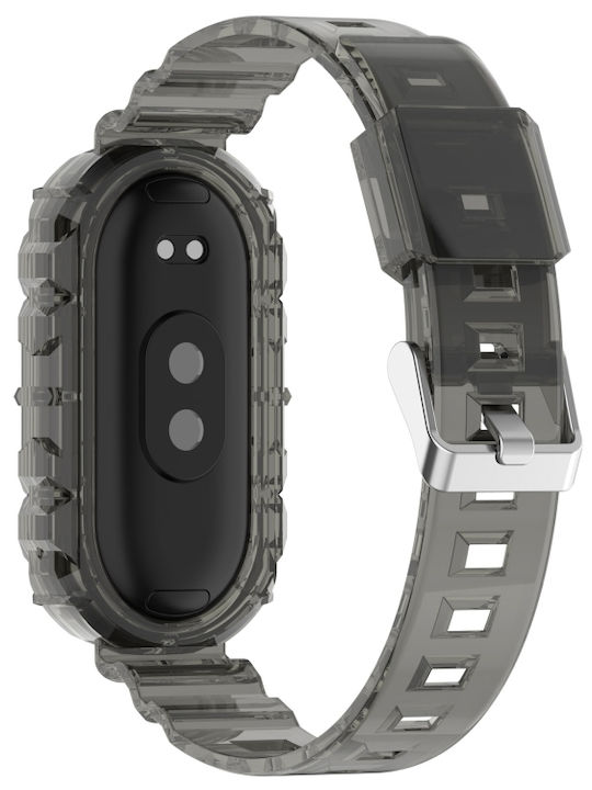 Xiaomi Smart Band 9 9 Nfc Glacier Metal Buckle Ενσωματωμένη Ζώνη Ρολογιού Tpu Διαφανές Μαύρο