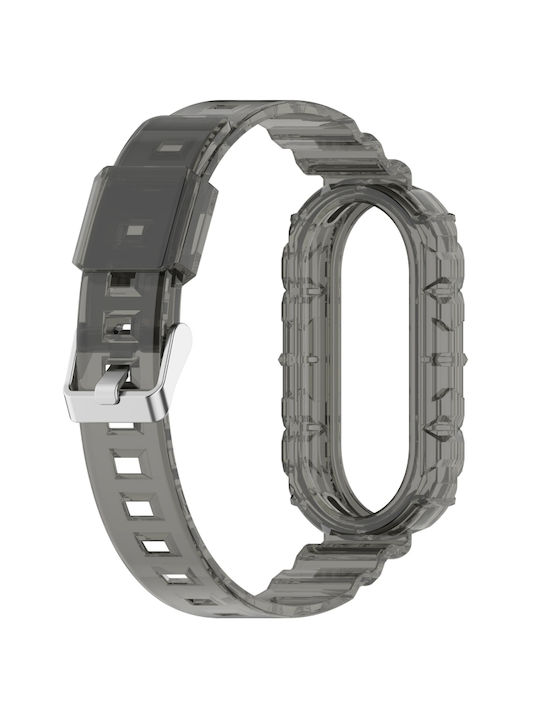 Xiaomi Smart Band 9 9 Nfc Glacier Metal Buckle Ενσωματωμένη Ζώνη Ρολογιού Tpu Διαφανές Μαύρο