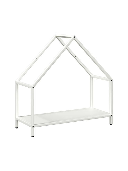 vidaXL Inox Ράφι Αποθήκευσης Ξύλων 60x25x60cm Λευκό