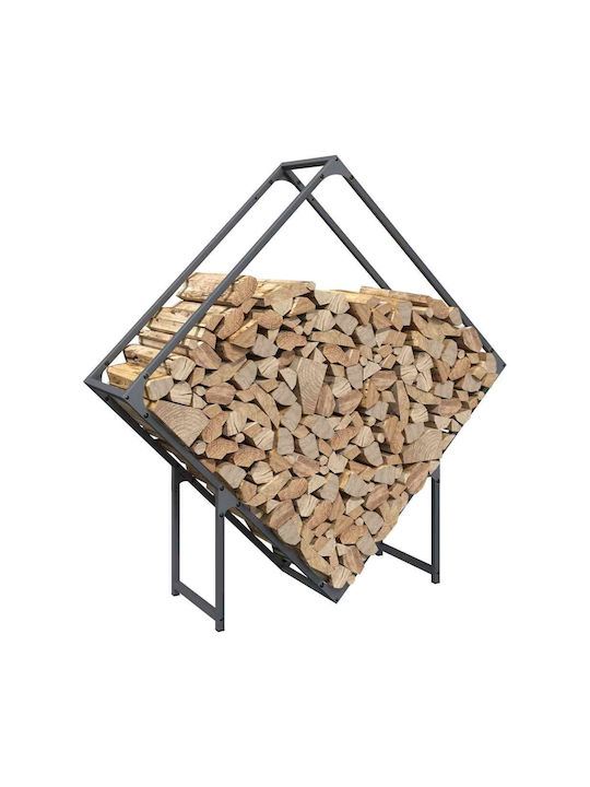 vidaXL Brennholz Inox Regal Holzlagerung 100x25x100cm