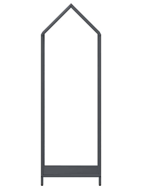 vidaXL Дърва за огрев Inox Рафт Съхранение на Дърва 40x25x120см Сив