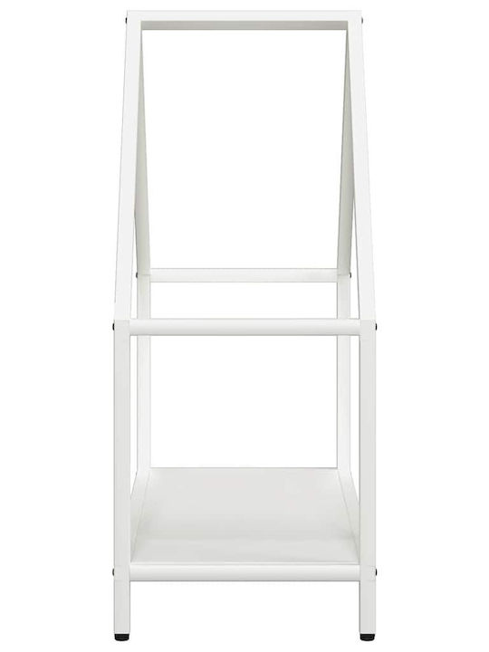 vidaXL Inox Ράφι Αποθήκευσης Ξύλων 60x25x60cm Λευκό