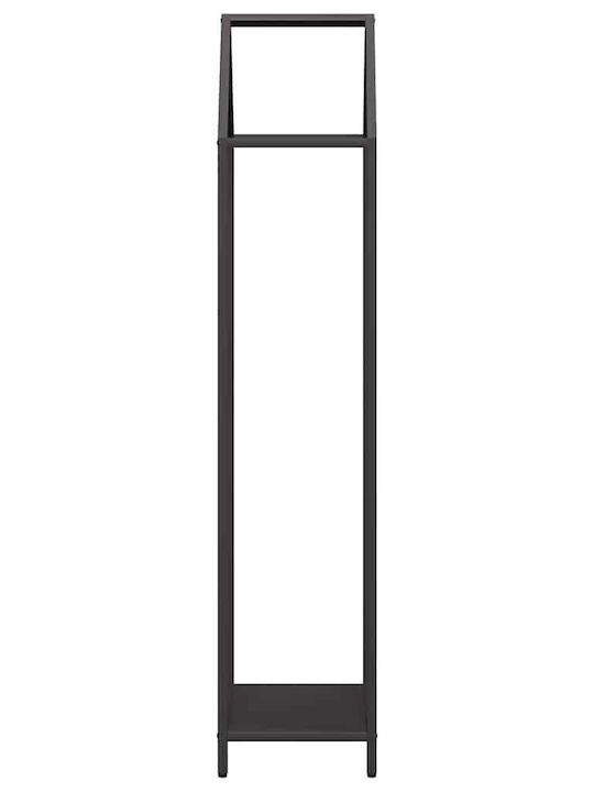 vidaXL Inox Ράφι Αποθήκευσης Ξύλων 40x25x120cm Μαύρο