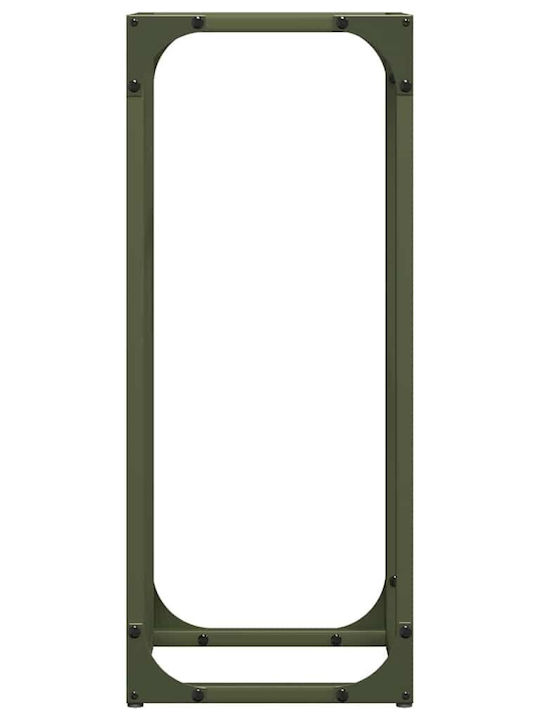 vidaXL Inox Ράφι Αποθήκευσης Ξύλων 25x25x60cm Πράσινο