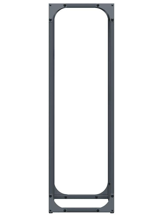 vidaXL Inox Ράφι Αποθήκευσης Ξύλων 25x25x80cm Γκρι