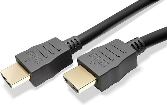 Powertech Ethernet Cable HDMI male - HDMI male 3m Black