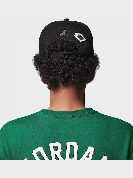 Jordan Kids' Hat Jockey Fabric Curve Brim Black