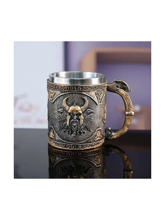 Cup Mug Beer Tea Coffee Water Norse Mythology God Odin Dark Shade 330ml
