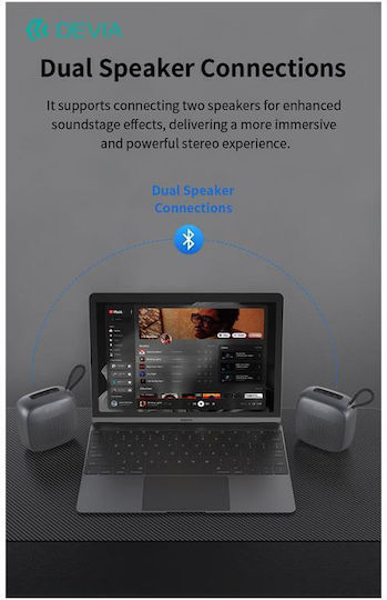 Devia Sound Lite2 Ηχείο Bluetooth 5W με Ραδιόφωνο και Διάρκεια Μπαταρίας έως 4 ώρες Μπλε
