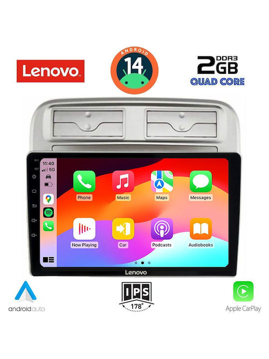 Lenovo Ηχοσύστημα Αυτοκινήτου για Fiat Grande Punto 2005-2012 (Bluetooth/USB/AUX/WiFi/GPS/Apple-Carplay/Android-Auto) με Οθόνη Αφής 9"