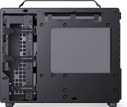Jonsplus Z20 Gaming Mini-Turm Computergehäuse mit Seitenfenster Schwarz