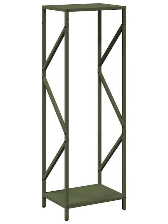 vidaXL Inox Ράφι Αποθήκευσης Ξύλων 34x25x100cm Πράσινο