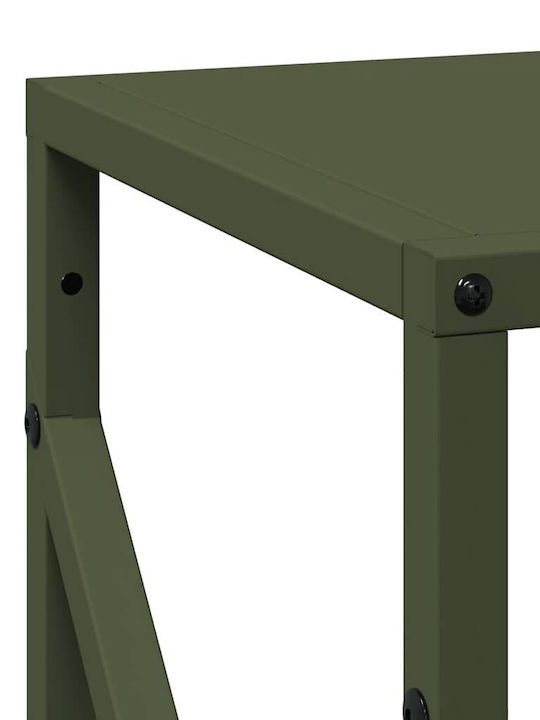 vidaXL Inox Ράφι Αποθήκευσης Ξύλων 34x25x100cm Πράσινο