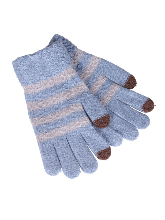 Women's Woolen Touch Gloves Light Blue