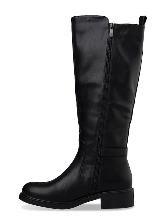 Tsouderos Shoes Damenstiefel Reiten Schwarz