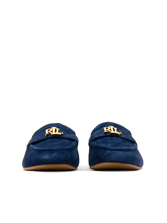 Ralph Lauren Δερμάτινα Γυναικεία Loafers σε Μπλε Χρώμα