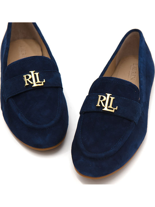 Averi Δερμάτινα Γυναικεία Loafers σε Μπλε Χρώμα