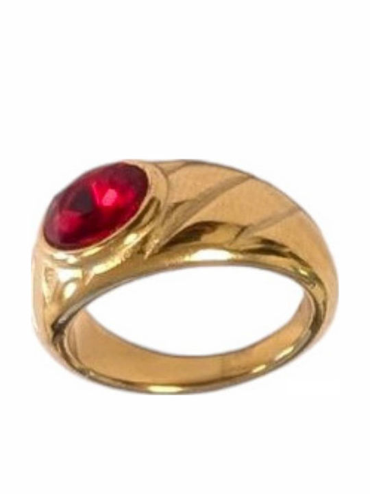 Tatu Moyo Ring with Stones made of Steel Tatu Moyo Ring with Stones made of Steel